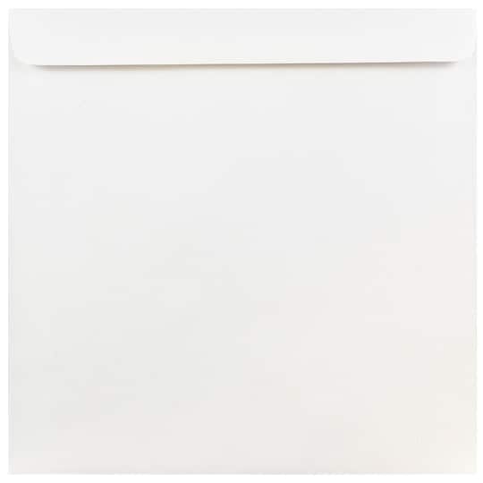 JAM Paper 9" x 9" White Square Invitation Envelopes